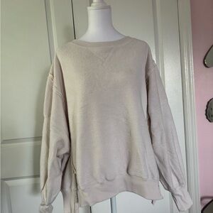 American Eagle Outfitters Cream Crew Neck Sweater